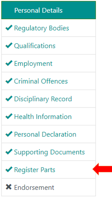 An image of the Personal details page where you can change your details